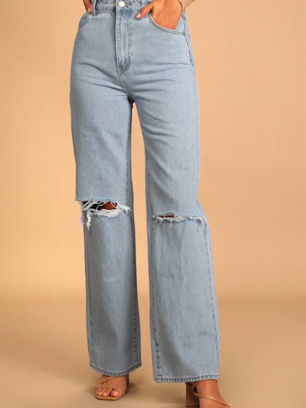 ROLLA'S Light Wash High-Rise Straight Jeans